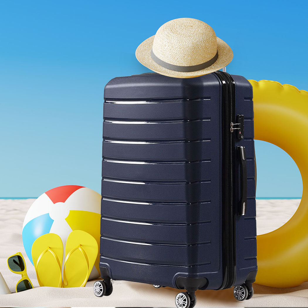 28" Travel Luggage Carry On Expandable Navy-1942352931269513223