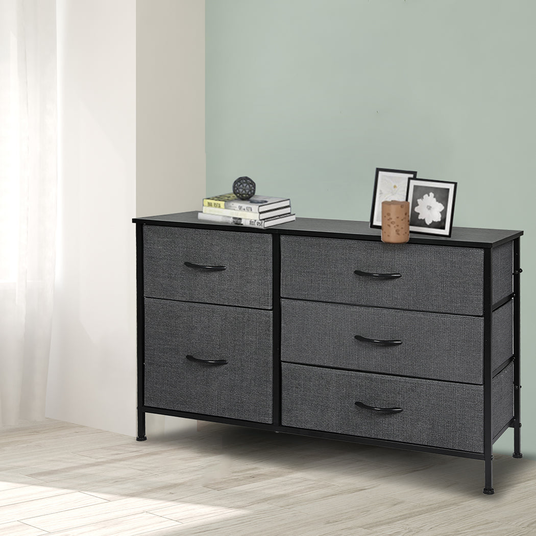 Levede Storage Cabinet Tower Chest Dark Grey-1917016728550903814