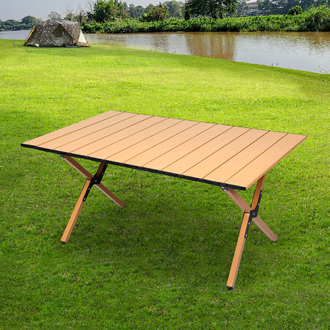 Levede Folding Camping Table Portable Oak-1942353029793714183