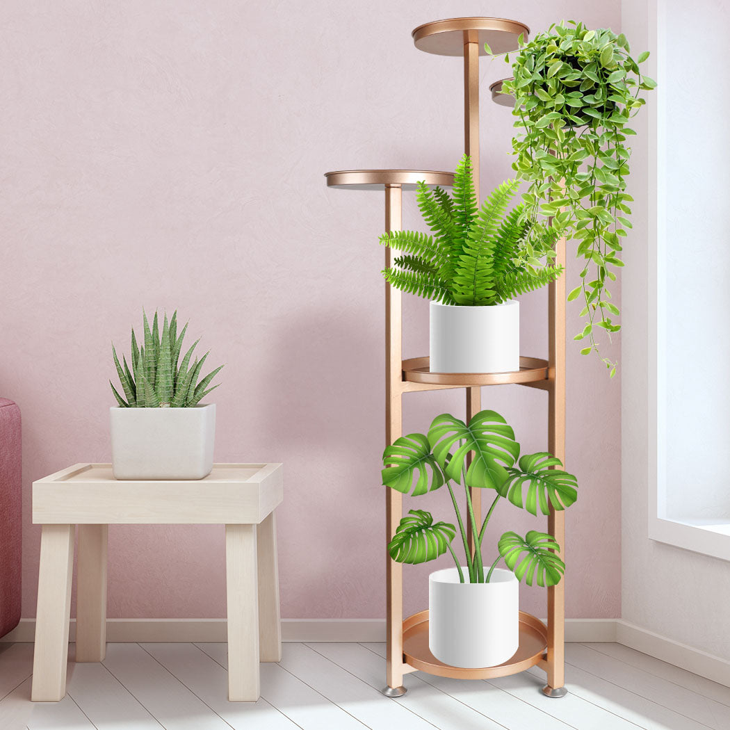 Levede Plant Stand Outdoor Indoor Flower Rose Gold Large-1942352903041847303