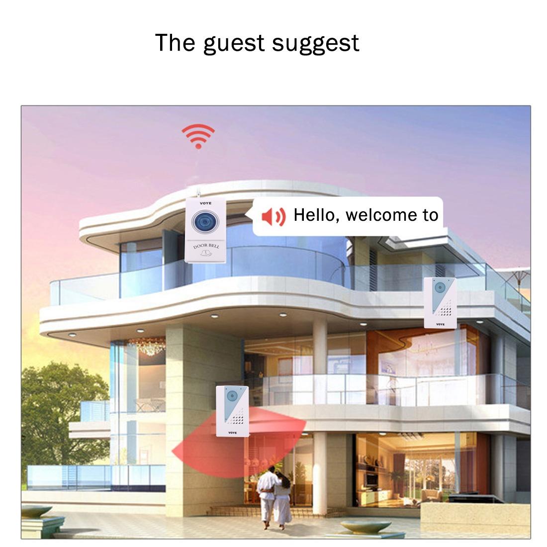 Smart Wireless Doorbell With Dual Receiver 120M Range-1915197757627437059