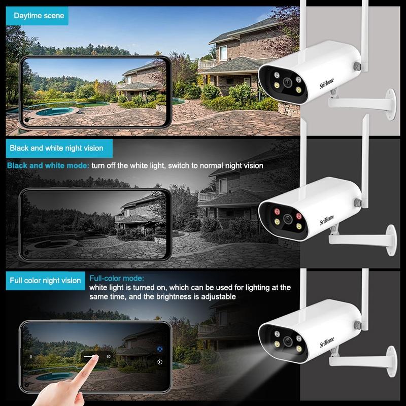 Waterproof Wifi Camera With 4.0Mp Two-Way Voice Motion Detection Night Vision & Ai Human Detection - Tf Card-1915196615547817989