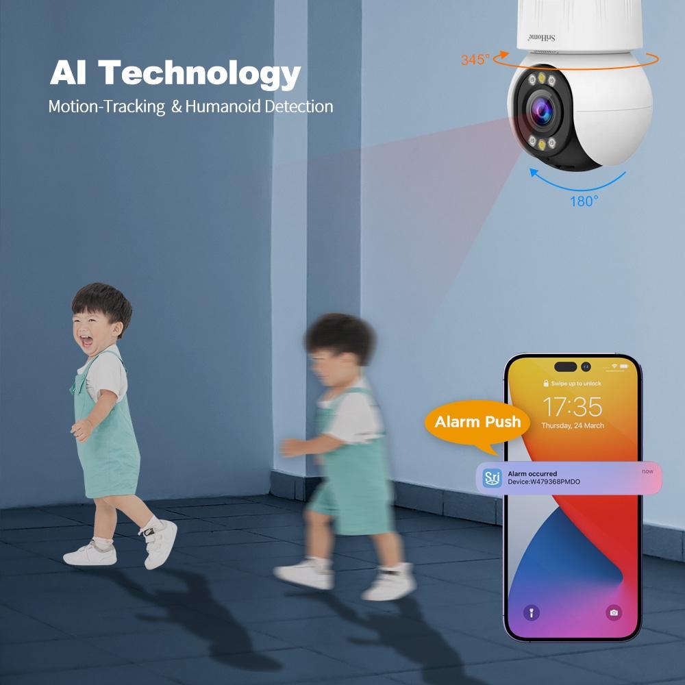 Wireless Home Security Camera System - 4.0Mp Fhd Low Power Consumption-1915196615245828104