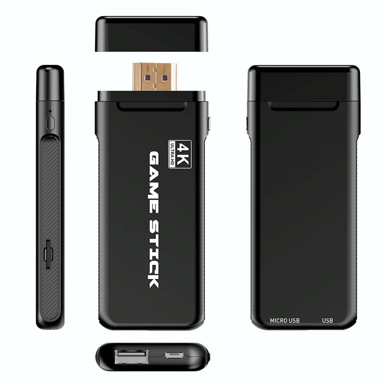 64Gb 4K Retro Game Stick + 2 Wireless Gamepads & 10 000+ Pre-Installed Games-1915198063752908800