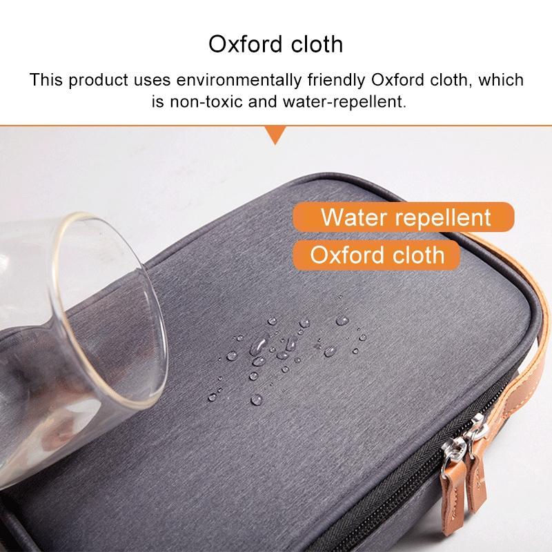 Portable Multi-Function Headphone Charger Data Cable Storage Bag - Ultra Fiber Power Pack - Blue L-1915196571146915844