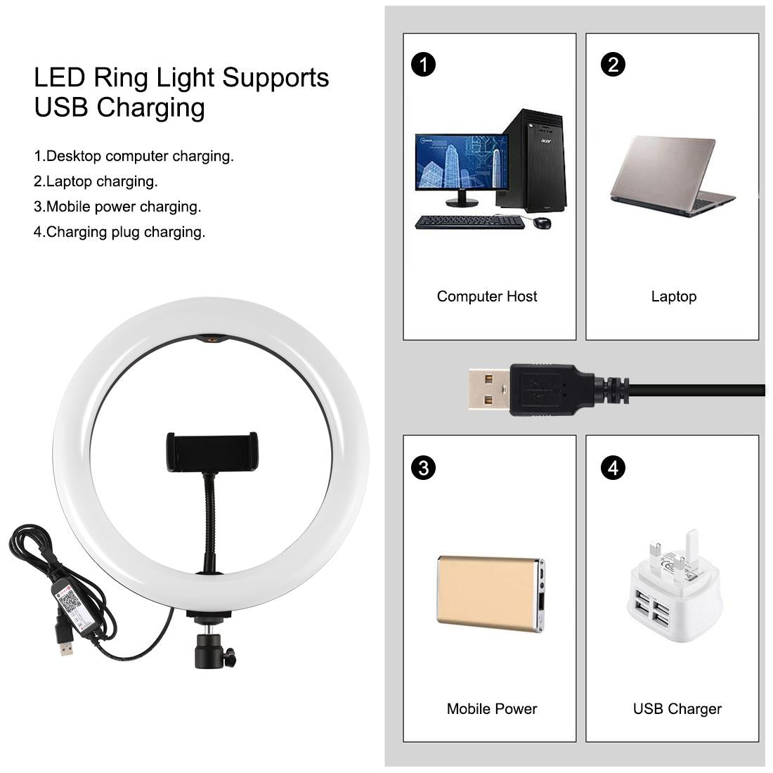 10.2 Rgbw Led Ring Light Kit With Tripod And Phone Mount-1915196769336168456