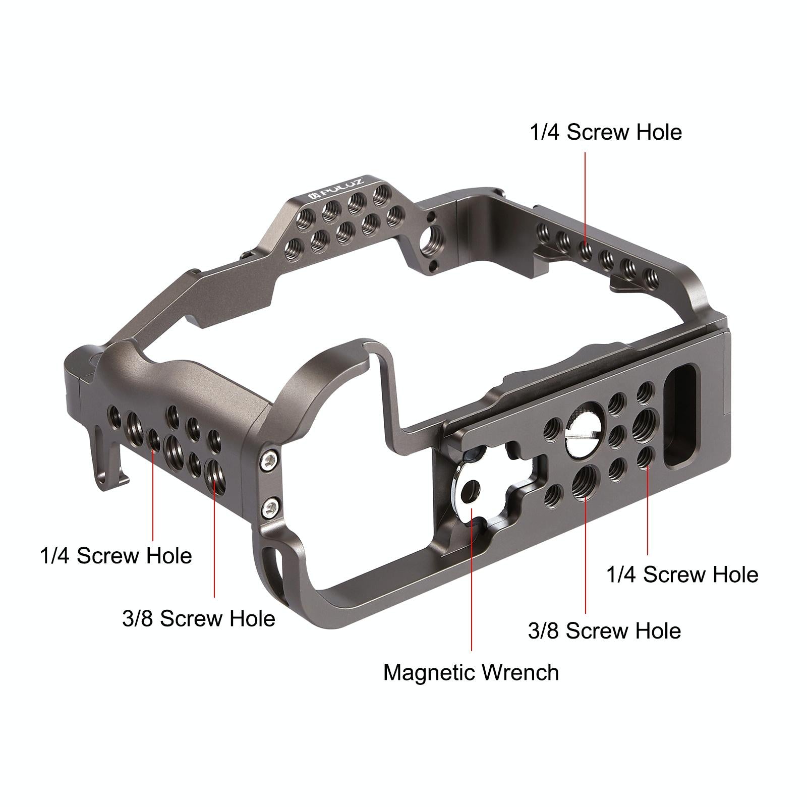 Canon Eos R5 / R6 Video Camera Cage Stabilizer - Handleless Bronze-1915196609474465794