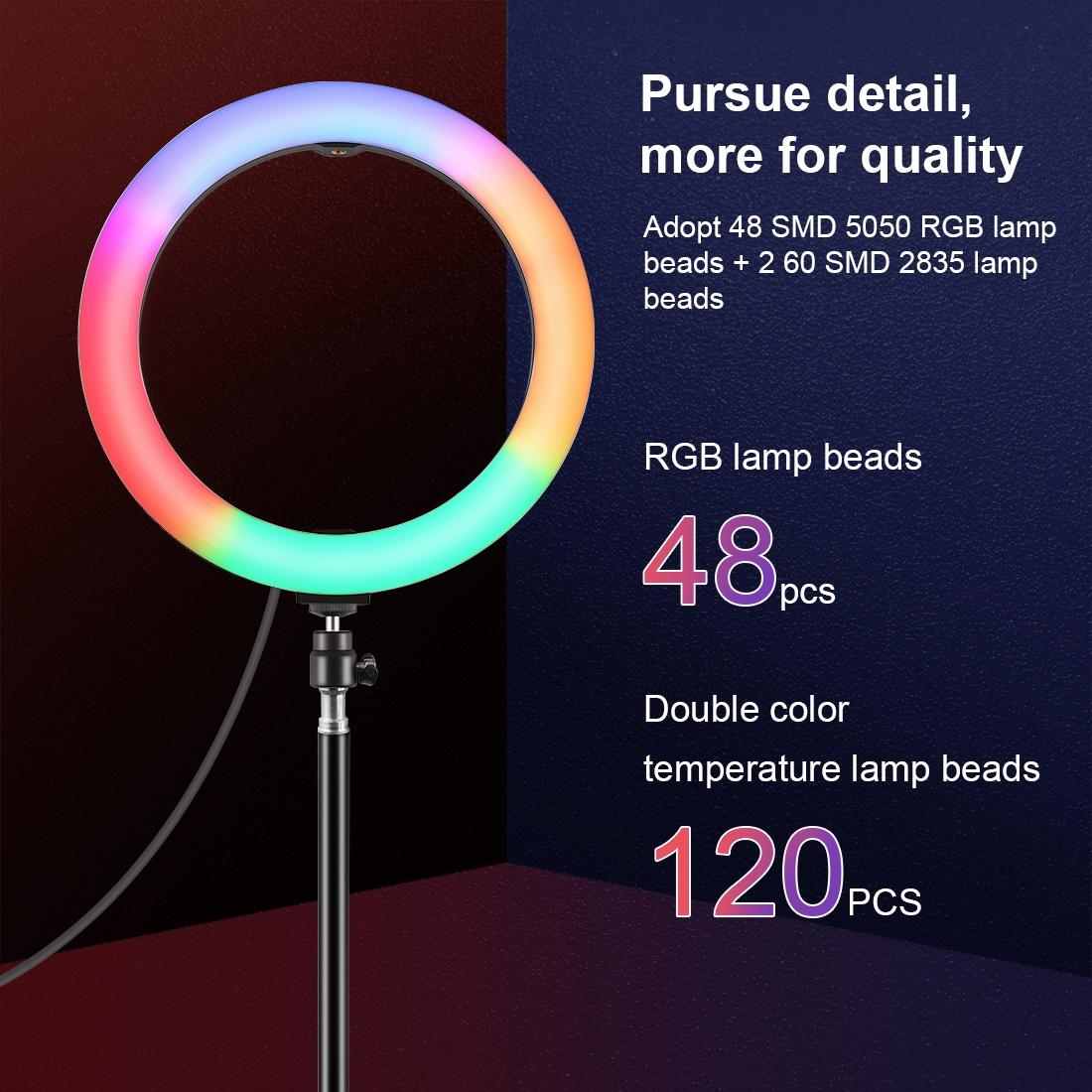 10.2 Curved Led Ring Light With Dual-Colour Temperature Remote And Tripod-1915196748012326921