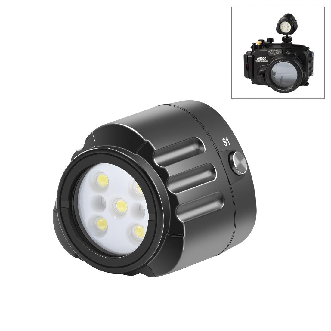 1000Lm Diving Light For Gopro Hero - 40M Underwater Photography Fill Light-1915196722892640256