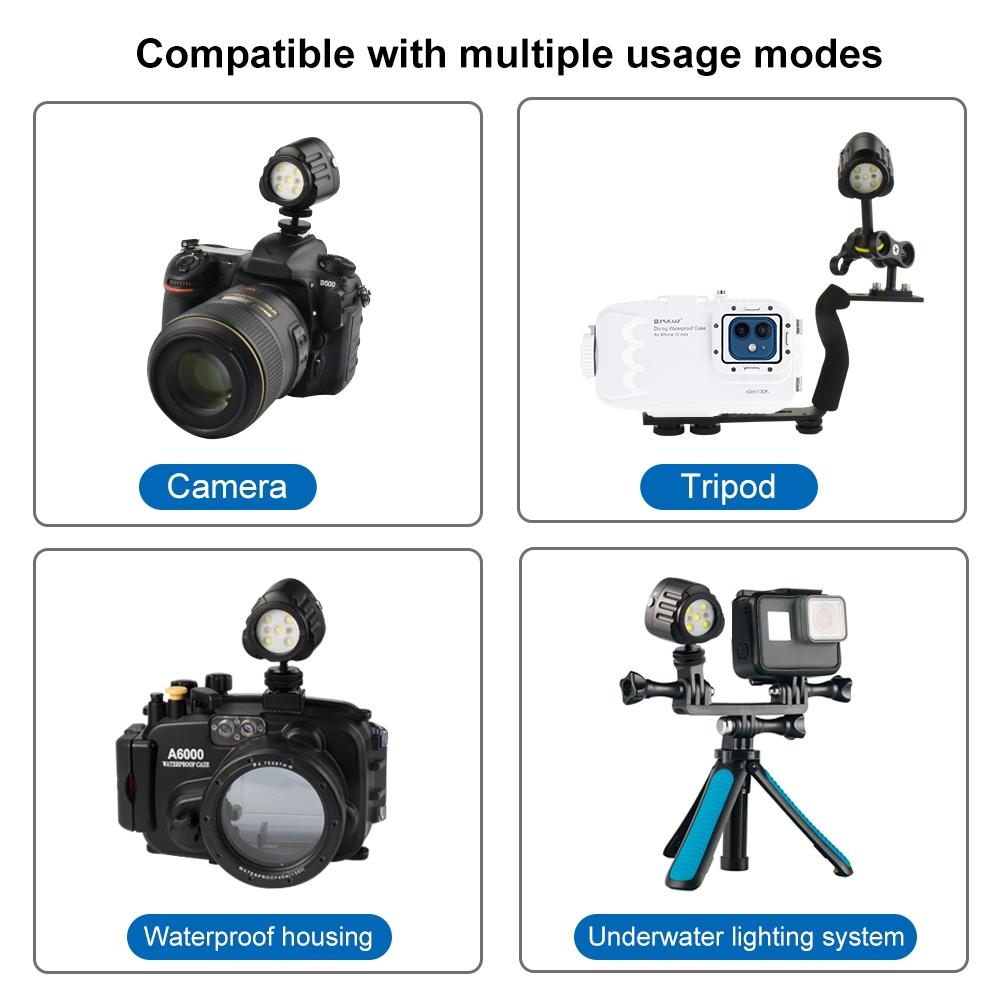 1000Lm Diving Light For Gopro Hero - 40M Underwater Photography Fill Light-1915196722892640261