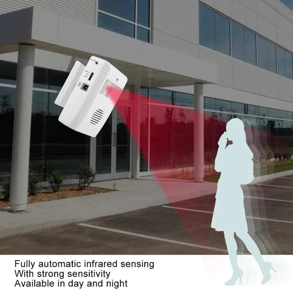 Electronic Infrared Sensor Doorbell - White Guest Welcome-1915197432212361222