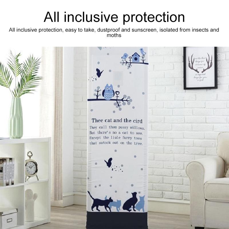 Red Plum All-Inclusive Fabric Dust Cover For Vertical Cabinet Ac - 175X55X35Cm-1915198372717924357