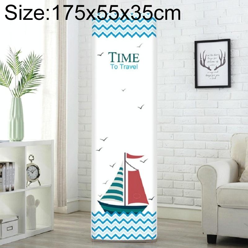Vertical Cabinet Air Conditioning Cover - All-Inclusive Fabric - 175X55X35Cm - Sailboat Design-1915198034287923207