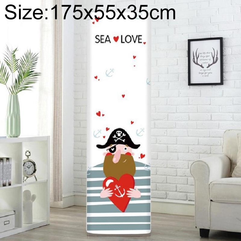 Complete Vertical Cabinet Air Conditioner Cover - Pirate Design 175X55X35Cm-1915197221666689024