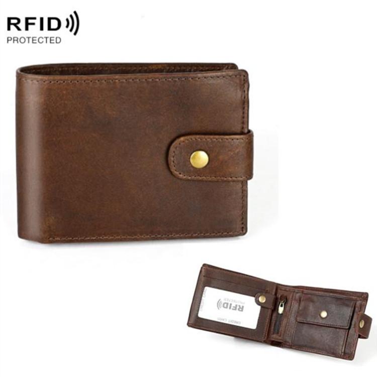 Leather Rfid Blocking Card Wallet - Multi Bit-1915197899571073030