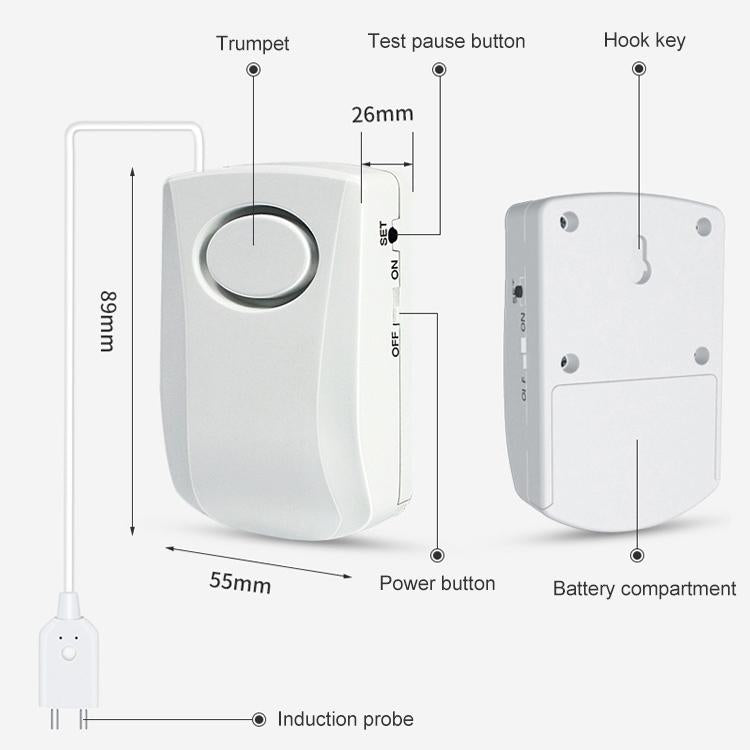 Home Security Flood Alert Sensor - 130Db Water Leakage Detector-1915198067229986818