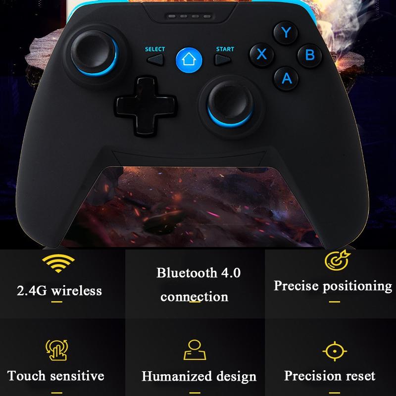 Wireless Game Controller For Android / Ios / Pc / Ps3 With Bluetooth 4.0 & Bracket - Blue-1915197653088604162
