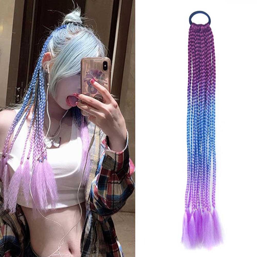 Vibrant Braid Hair Band With Corn Silk Dreadlocks - 56 Colour-1915197469533278213