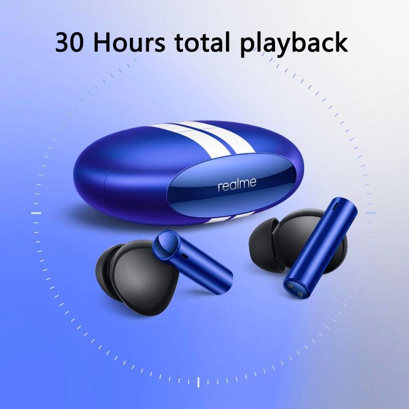 Blue Wireless Active Noise-Cancelling Earbuds For Sports-1922443421608448004