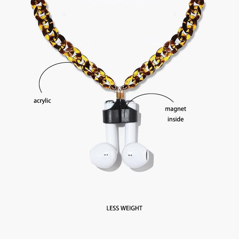 Leopard Wireless Earphones With Strong Magnetic Anti-Lost Chain-1915196931710259203