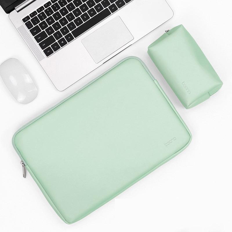 15 / 15.6 Inch Power & Mint Green Pu Leather Laptop Bag-1922443443855036416