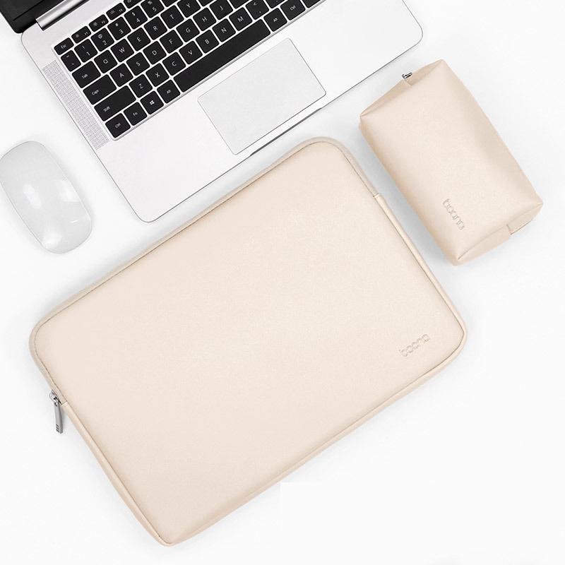 16 / 17 Inch Laptop Bag - Apricot & Power Bag In Pu Leather-1915197564769144839