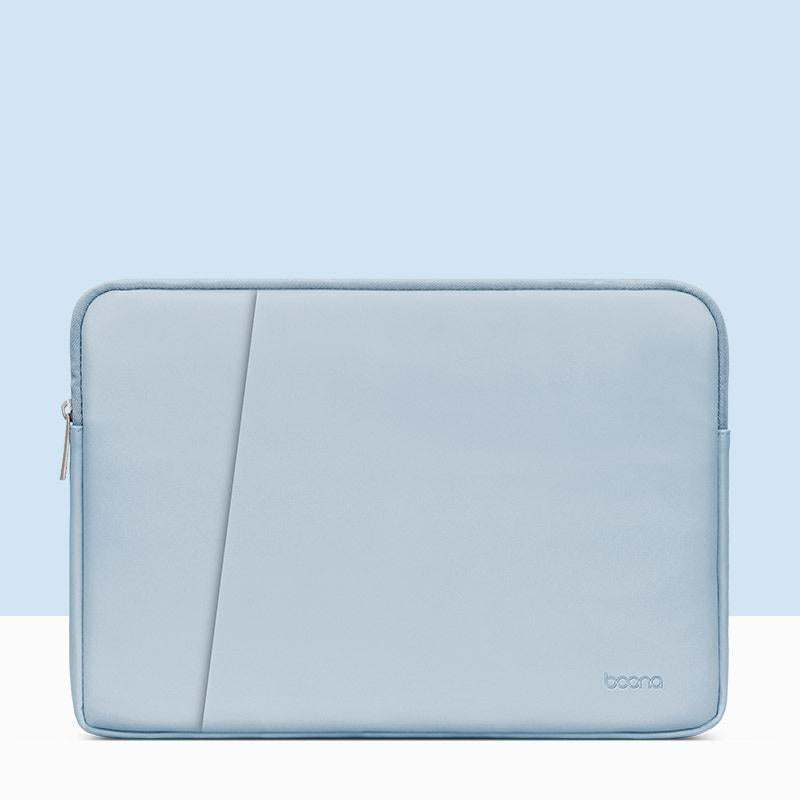 Sky Blue Leather Laptop Bag - Double-Layer - 11 / 12 Inch-1915198052843524103
