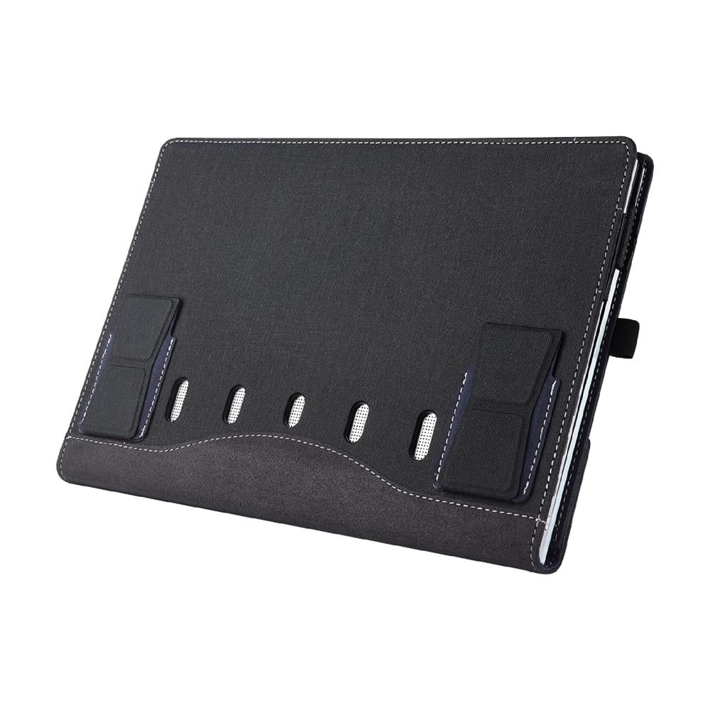 15.6 Inch Multifunctional Laptop Case With Stand - Black Pu Leather-1915197945309958148