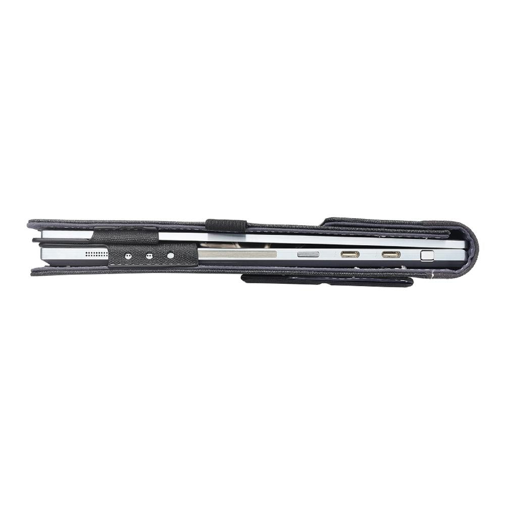 15.6 Inch Multifunctional Laptop Case With Stand - Black Pu Leather-1915197945309958149