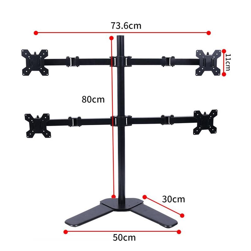 Multi-Screen Desktop Monitor Stand Base - Lifts And Organizes-1915197980936376322