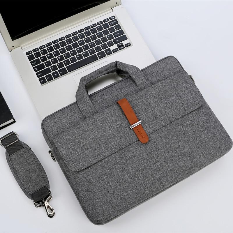 15-15.6 Inch Multifunctional Laptop Bag - Durable Gray Shoulder / Handheld-1915196726722039814