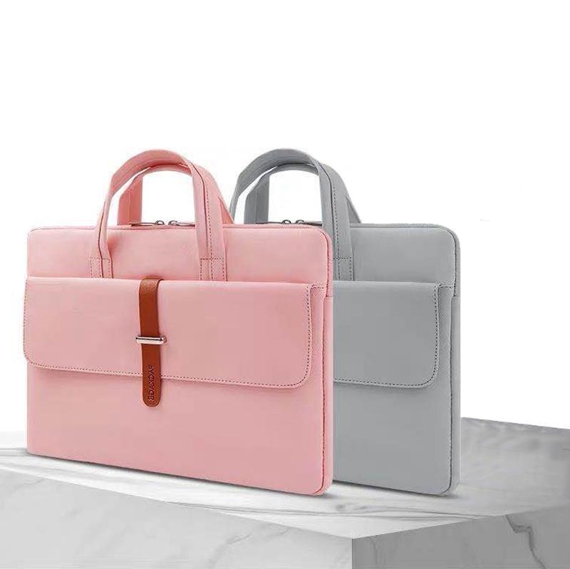 15-15.6 Inch Pink Pu Waterproof Laptop Bag - Durable And Stylish-1915196727829336065