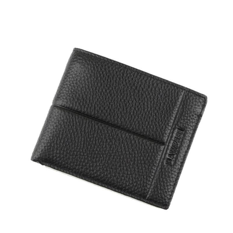 Rfid-Blocking Men Wallet With Card Holder By Baweisi - Black-1915197798484152320