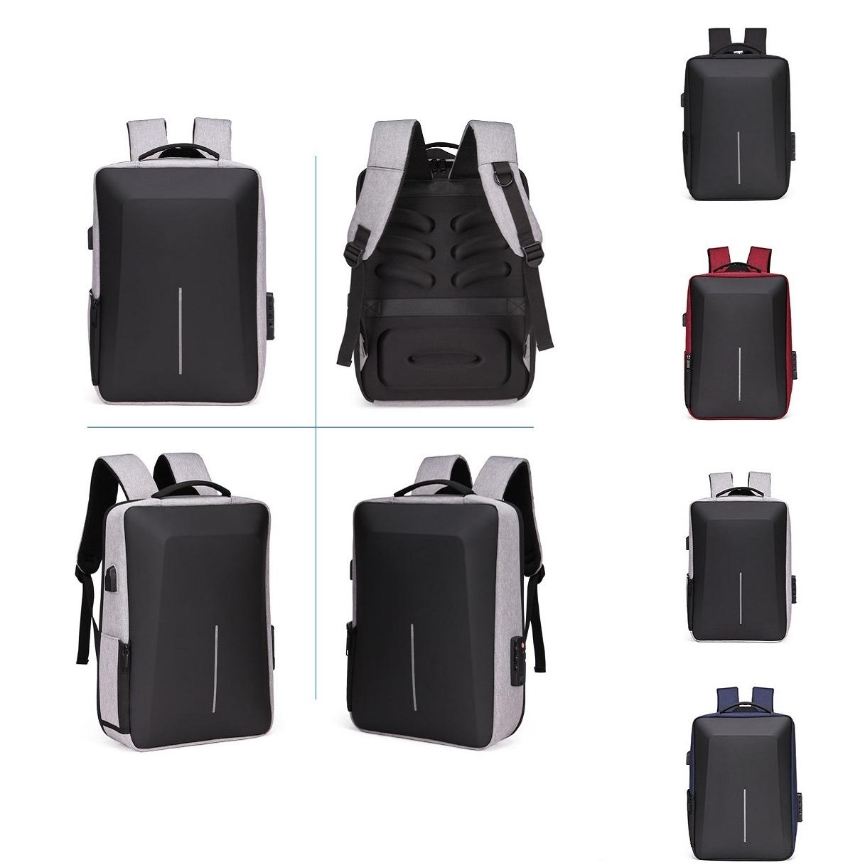 Anti-Theft Hard Shell Backpack For Men - Black-1915198305290293249