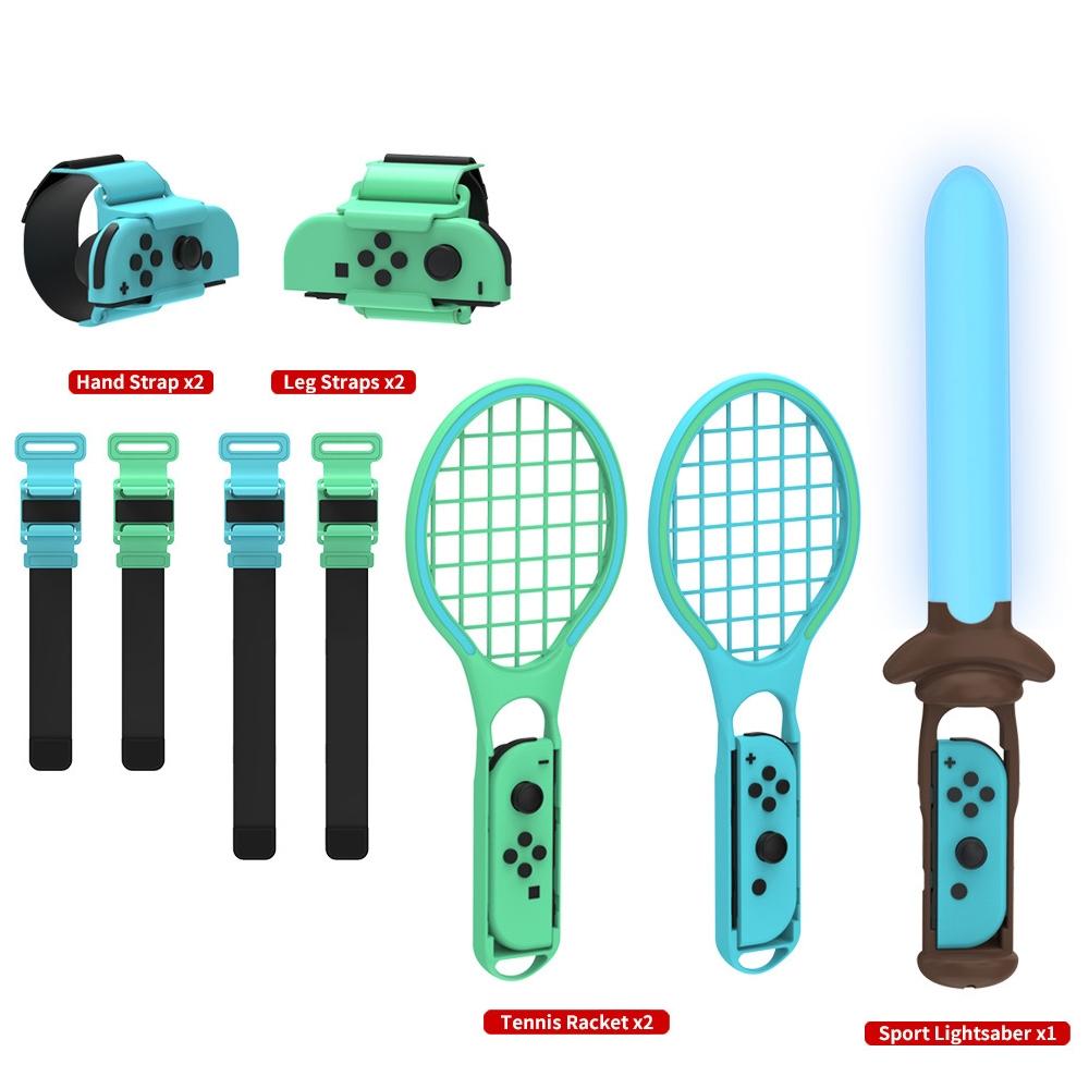 7-In-1 Sports Set For Nintendo Switch Lightsaber Leg Strap Tennis Racket Wrist Strap-1915197586340450305