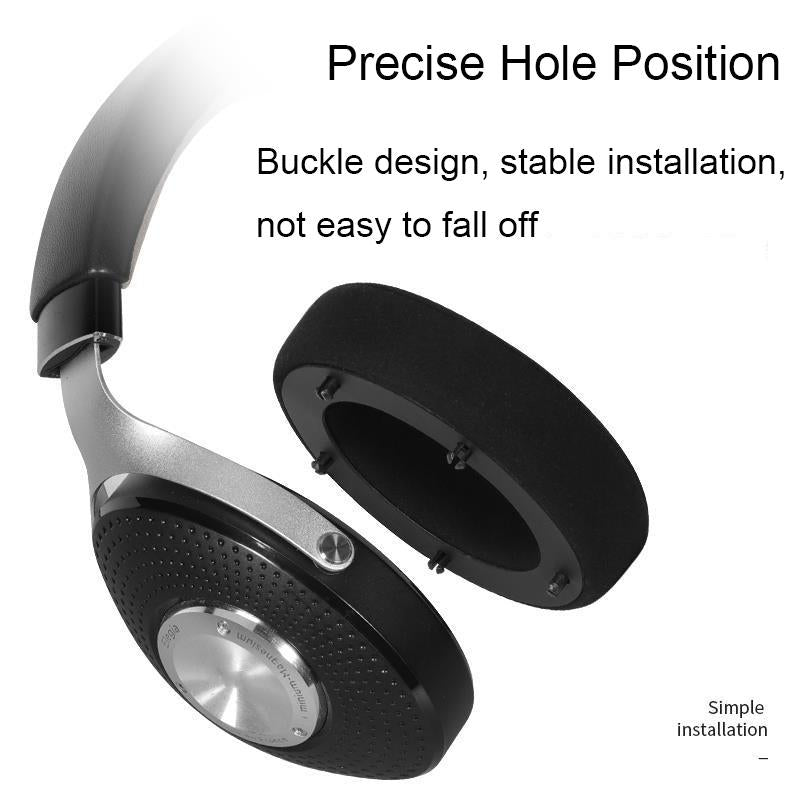 Breathable Leather Headset Cover For Focal Clear Mg Pro - Black Lambskin 2 Pack-1915197161209991171