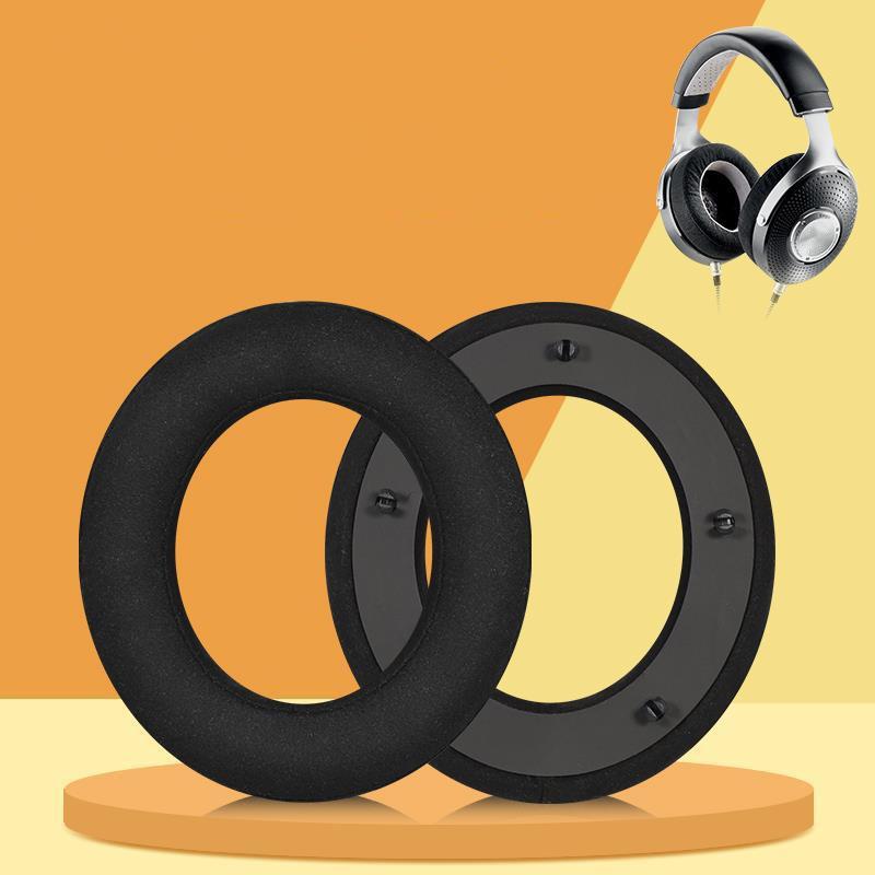 Breathable Leather Headset Cover For Focal Clear Mg Pro - Black Lambskin 2 Pack-1915197161209991173