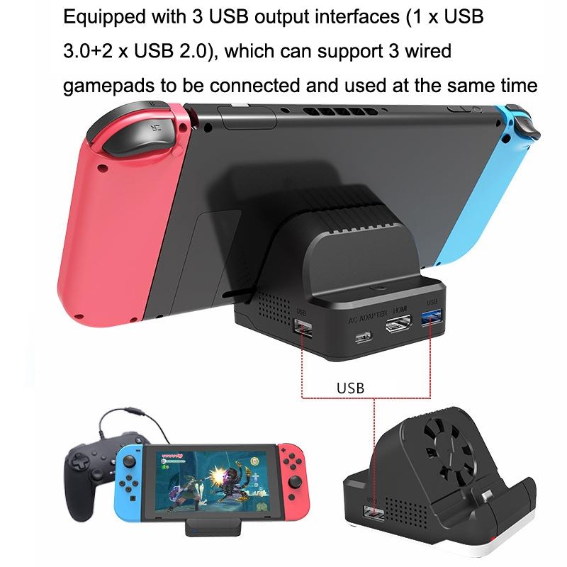 Switch Hdmi Converter With Cooling Fan And Charger-1915196850265264132