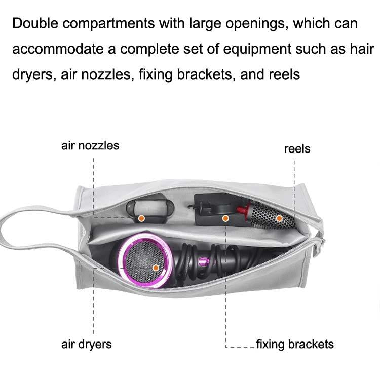 Dyson Hair Dryer Storage Package With Protective Cover And Shiny Stone Design - Black-1922443436401758212