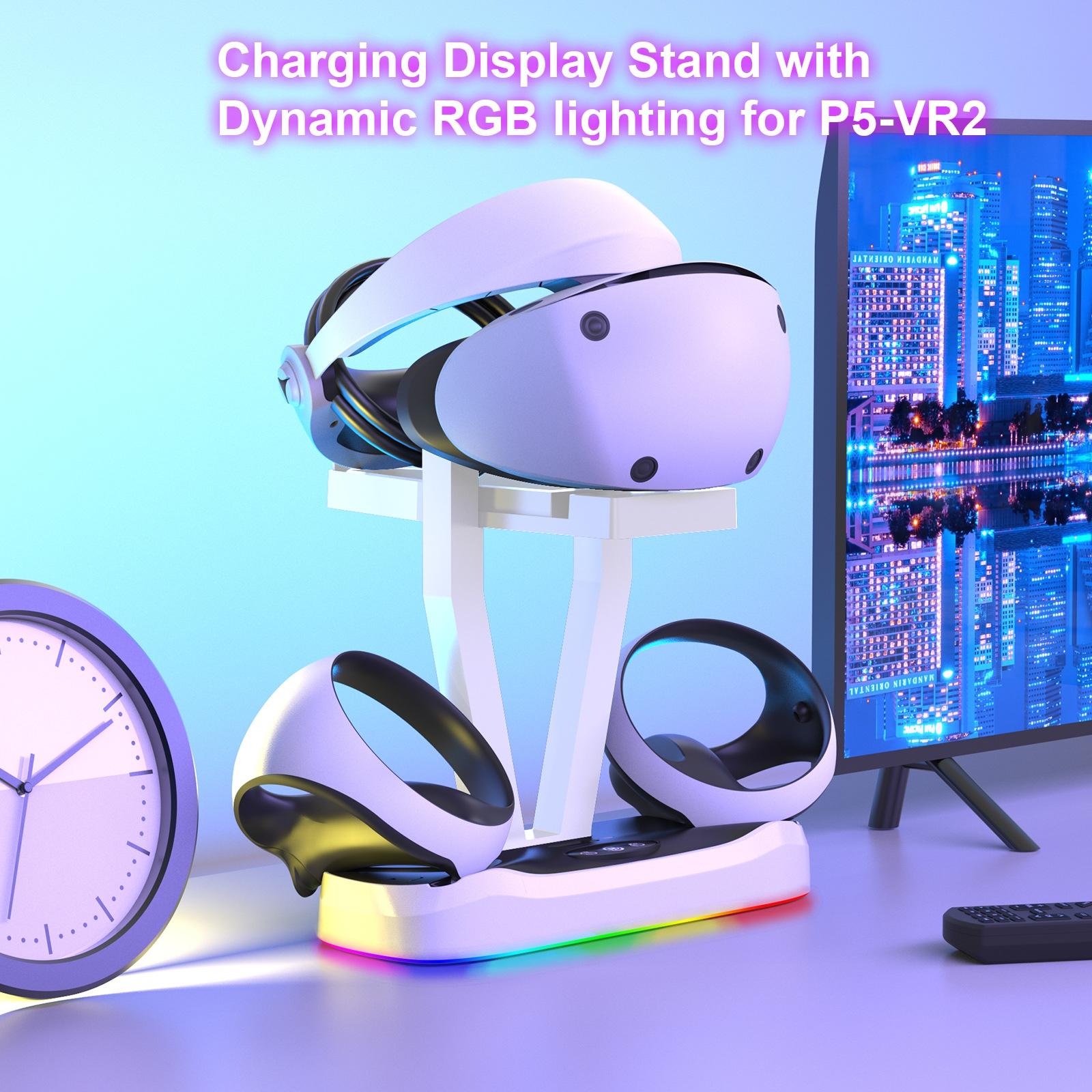 Playstation Magnetic Charging Base With Rgb Light And Storage Rack-1922443402604056577