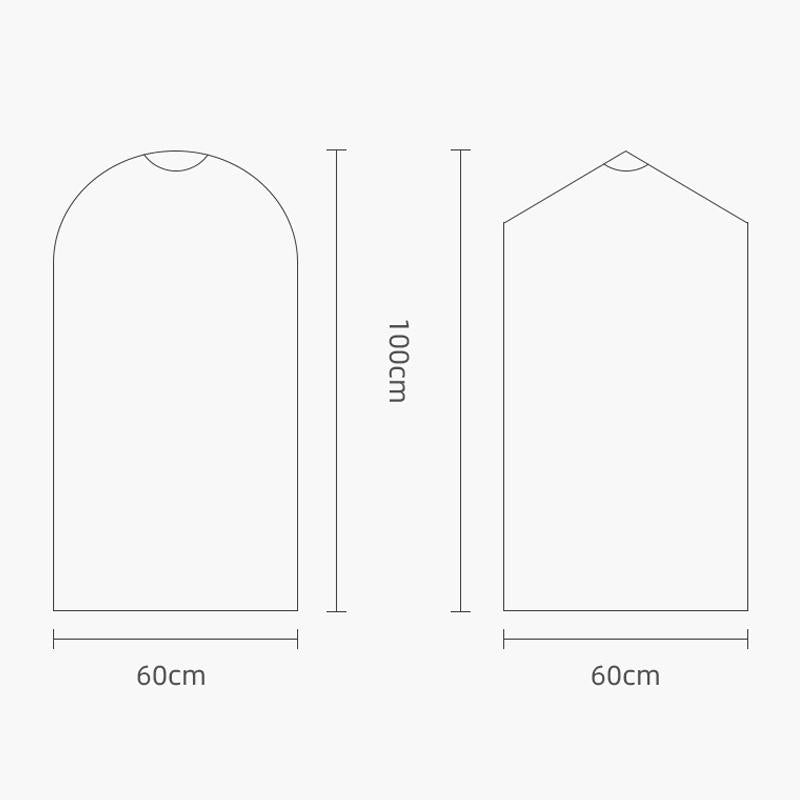 100 Disposable Transparent Dust Bags - 60X120Cm - Pp Material-1915197030687444993