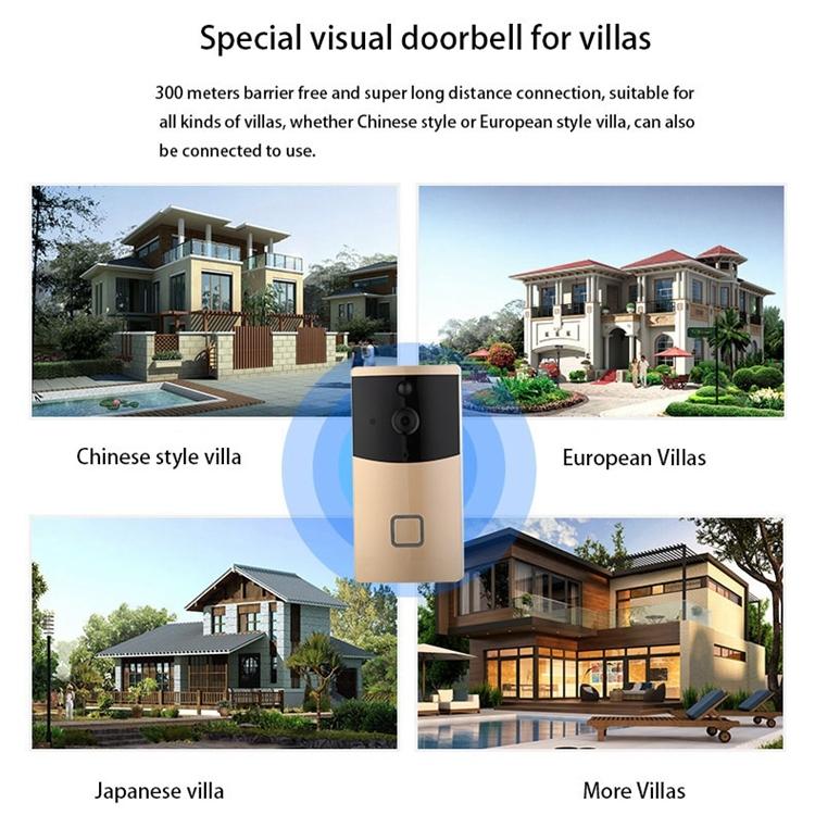 Smart Wifi Video Doorbell With Night Vision & Pir Detection - Silver-1915196600532209669