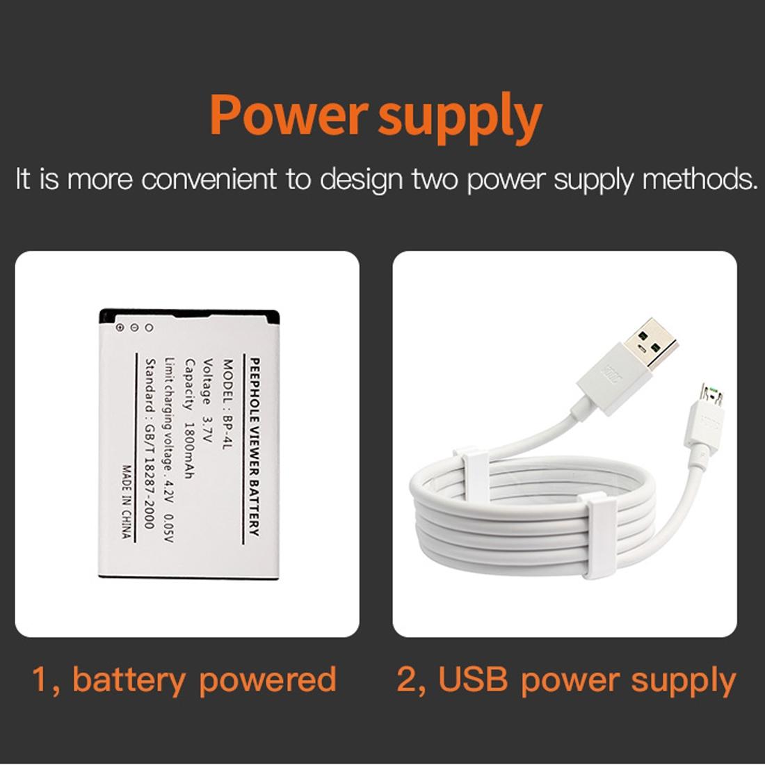 Smart Digital Door Viewer With Motion Detection And Video Alarm - 4.3 Screen - Tf Card Support - Gold-1915196564528304137