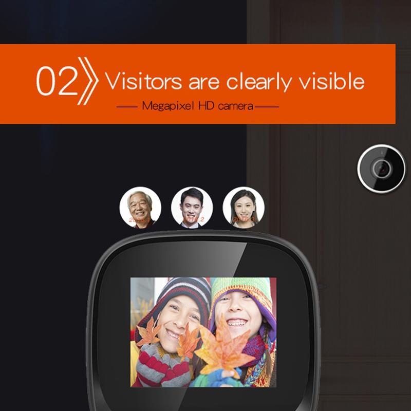 2.4 Screen Digital Peephole Viewer With 0.3Mp Camera And Door Bell-1915197756474003465