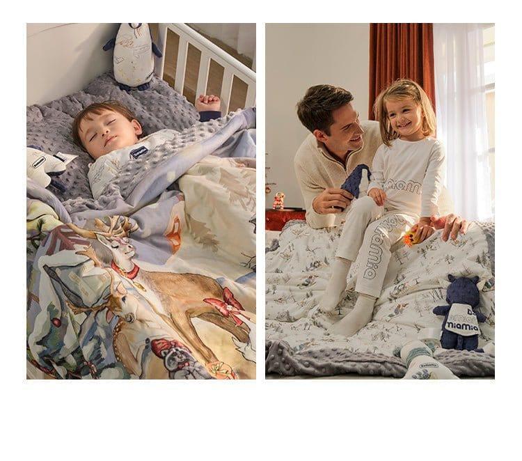 Domimia Thick Padded Minky Dot Cotton Kids Blanket 2.5tog-Limited Edition-1933335101450620931