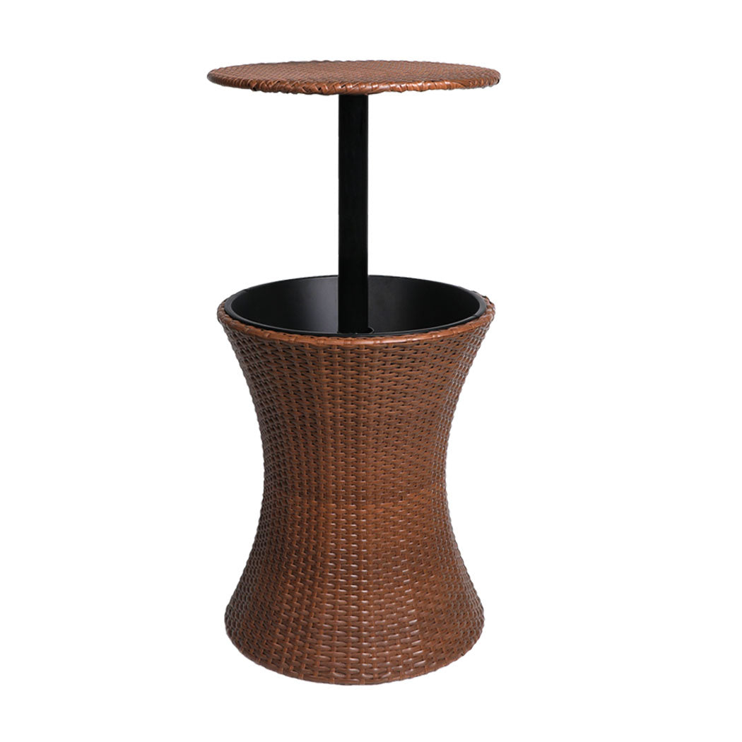 Levede Cooler Ice Bucket Table Bar Outdoor Brown-1942353018582339584