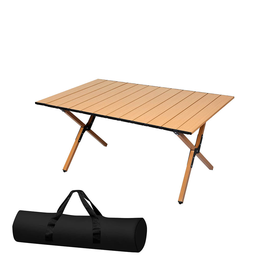 Levede Folding Camping Table Portable Oak-1942353029793714176