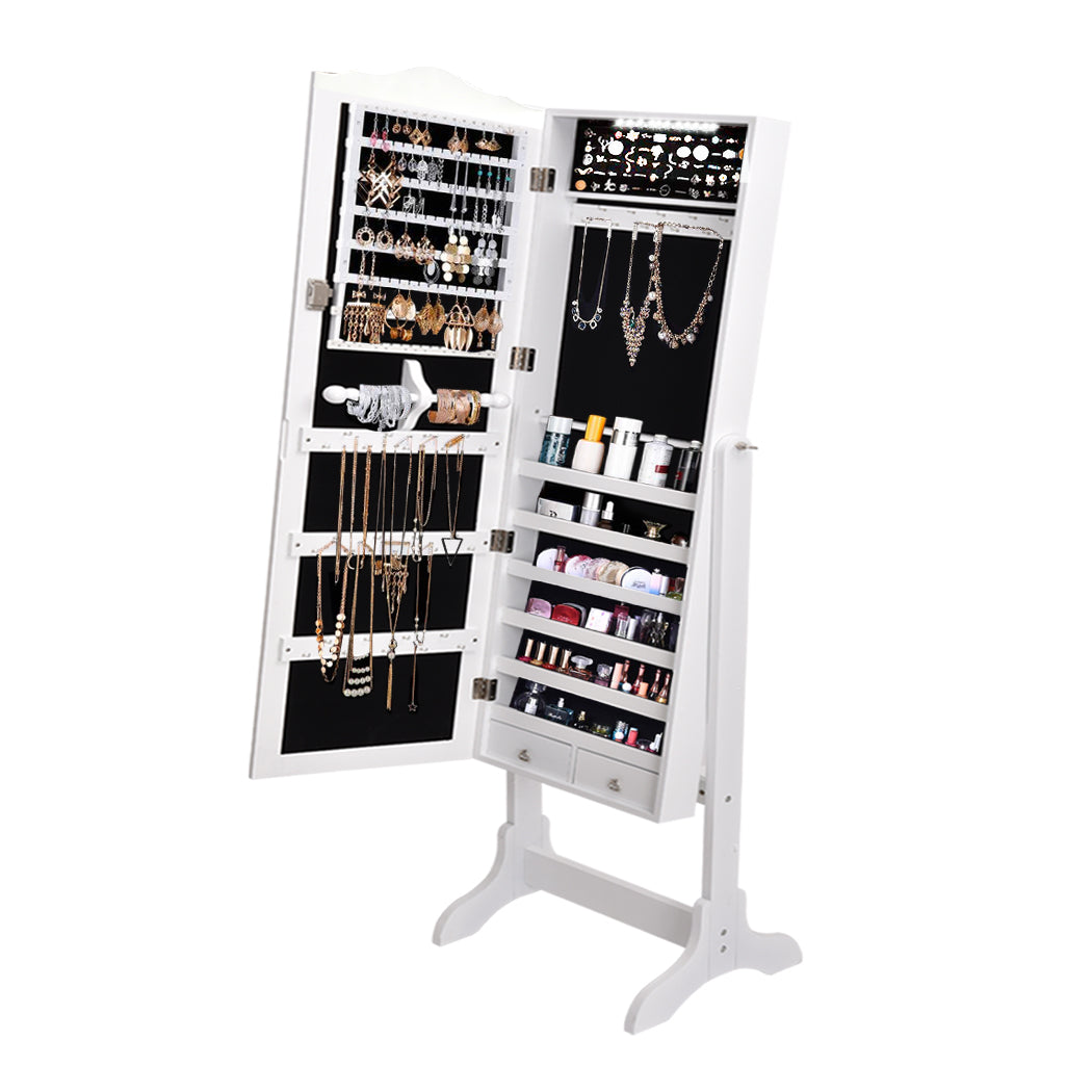 Levede Mirror Jewellery Cabinet Storage-1917016723144445952