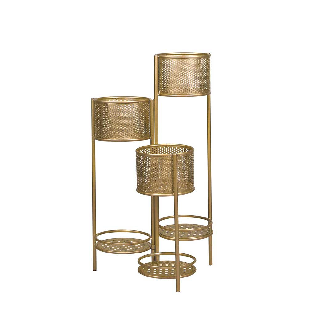 Levede 6 Tier Plant Stand Swivel Outdoor Gold-1942353742091390976
