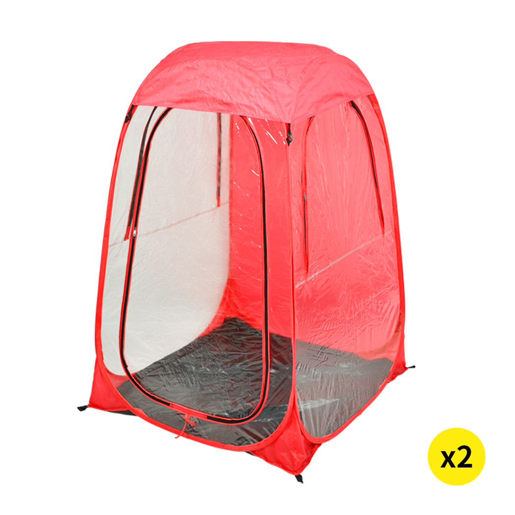 2x Mountview Pop Up Tent Camping Weather Red-1942352873325203456